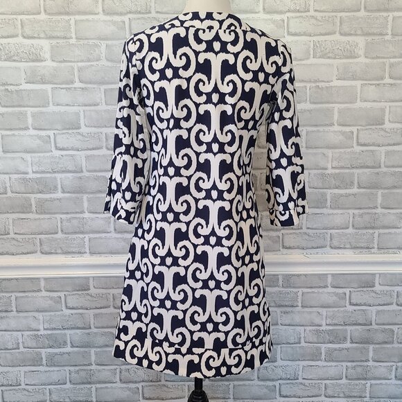 Jude Connally Geometric Shift Mini Dress Retro Resort Wear Beach Made in USA Sm - Picture 2 of 7